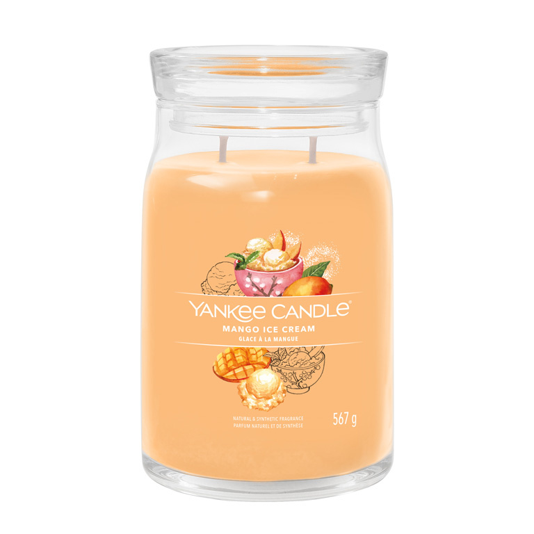 Yankee Candle Mango Ice Cream vonná svíčka Signature 567 g
