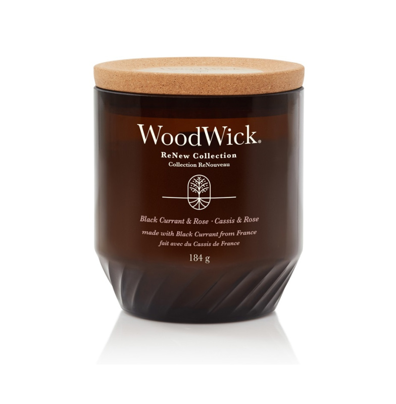 Woodwick Black Currant & Rose vonná svíčka 184 g