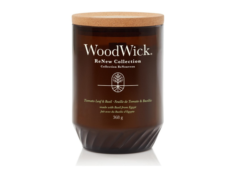 Woodwick Renew Tomato Leaf & Basil vonná svíčka 368 g