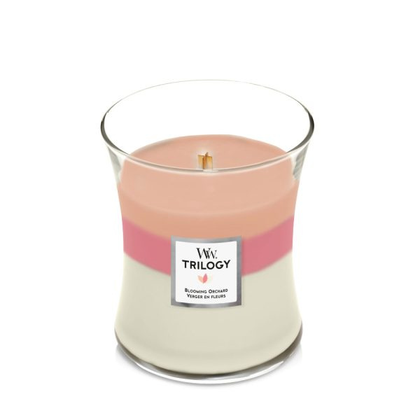 Woodwick Trilogy Blooming Orchard vonná svíčka 275 g
