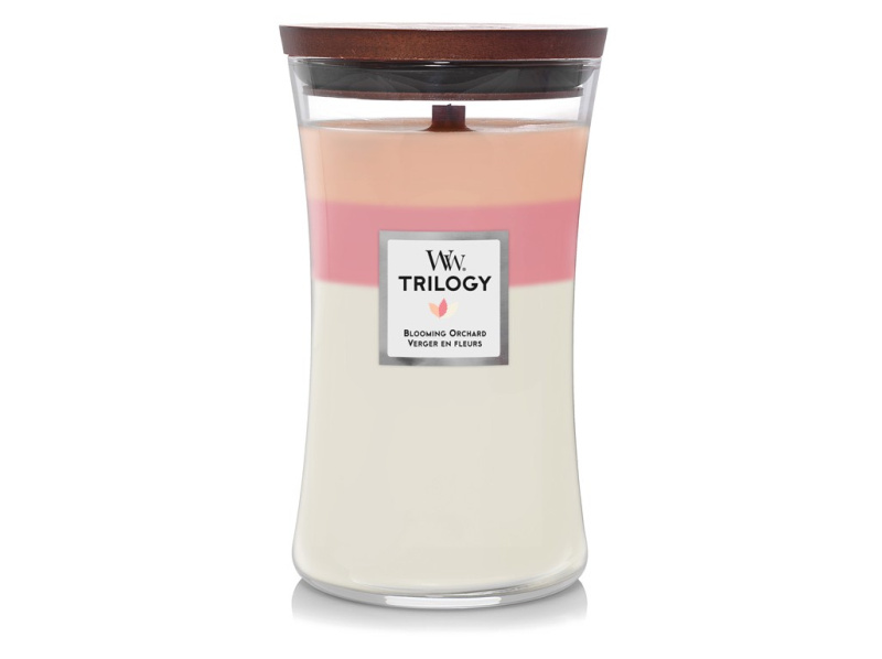Woodwick Trilogy Blooming Orchard vonná svíčka 609.5 g