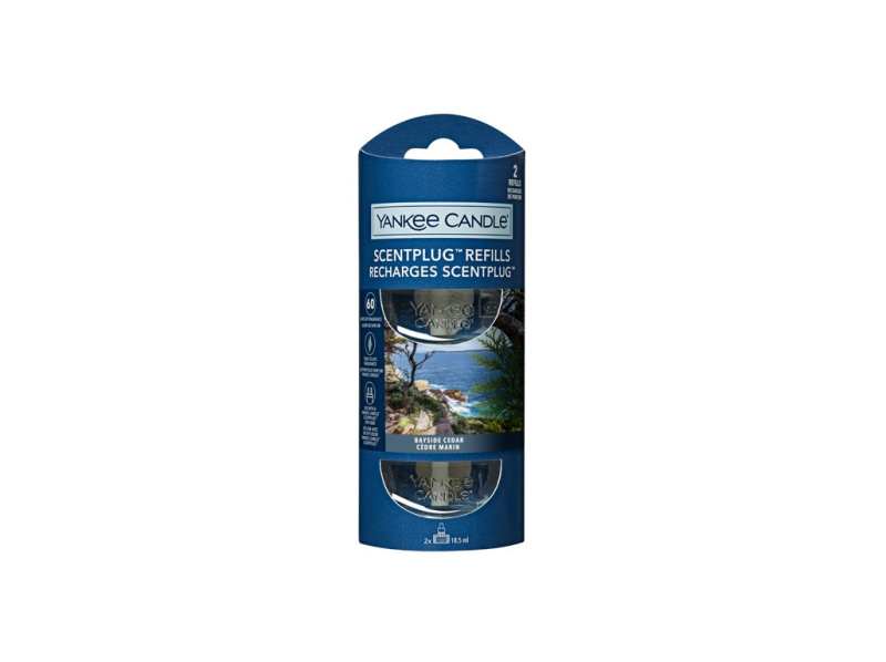 Yankee Candle Bayside Cedar náhradní náplň do elektrického difuzéru 2x18.5 ml