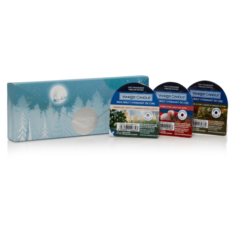 YANKEE CANDLE Vosk vonný 3 kusy Vánoční dárková sada