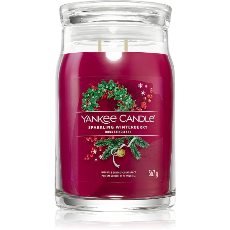 Yankee Candle Sparkling Winterberry vonná svíčka Signature 567 g