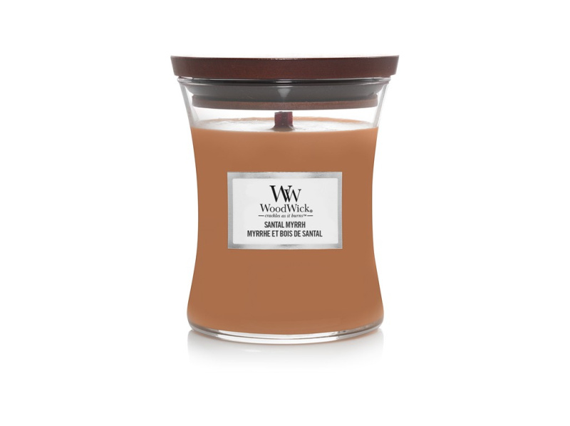 Woodwick Santal Myrrh vonná svíčka 275 g