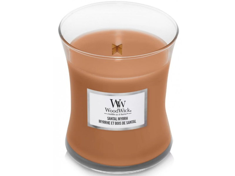 Woodwick Santal Myrrh vonná svíčka 275 g