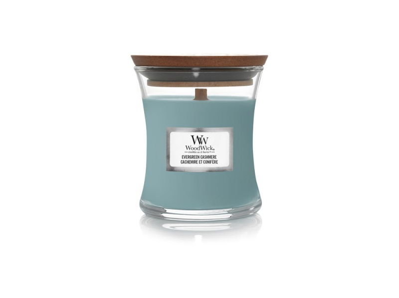 Woodwick Evergreen Cashmere vonná svíčka 85 g