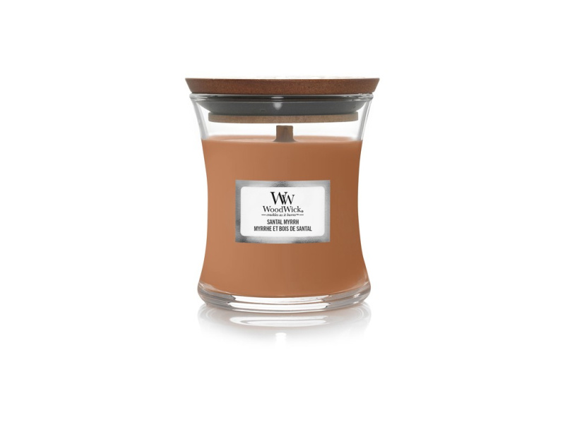 Woodwick Santal Myrrh vonná svíčka 85 g