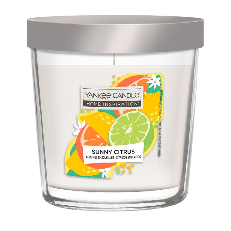 Yankee Candle Vonná svíčka ve skle Home Inspiration Sunny Citrus, 200 g