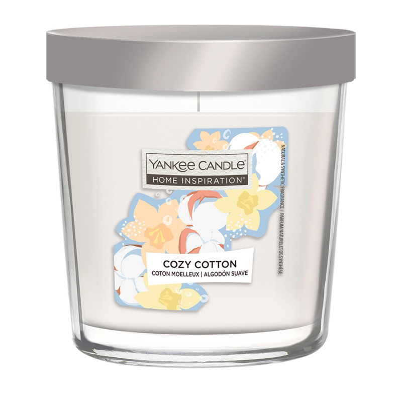Yankee Candle Vonná svíčka ve skle Home Inspiration Cozy Cotton, 200 g