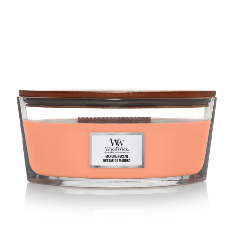 Woodwick Manuka Nectar vonná svíčka s dřevěným knotem (hearthwick) 453,6 g