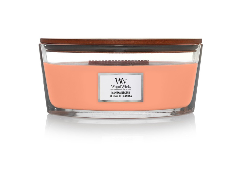 Woodwick Manuka Nectar vonná svíčka s dřevěným knotem (hearthwick) 453,6 g