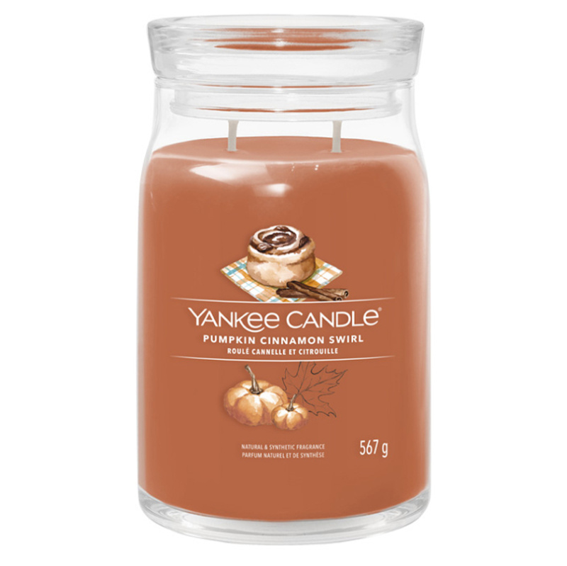 Yankee Candle Pumpkin Cinnamon Swirl vonná svíčka 567 g