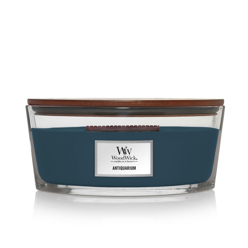 Woodwick Antiquarium vonná svíčka s dřevěným knotem (hearthwick) 453 g