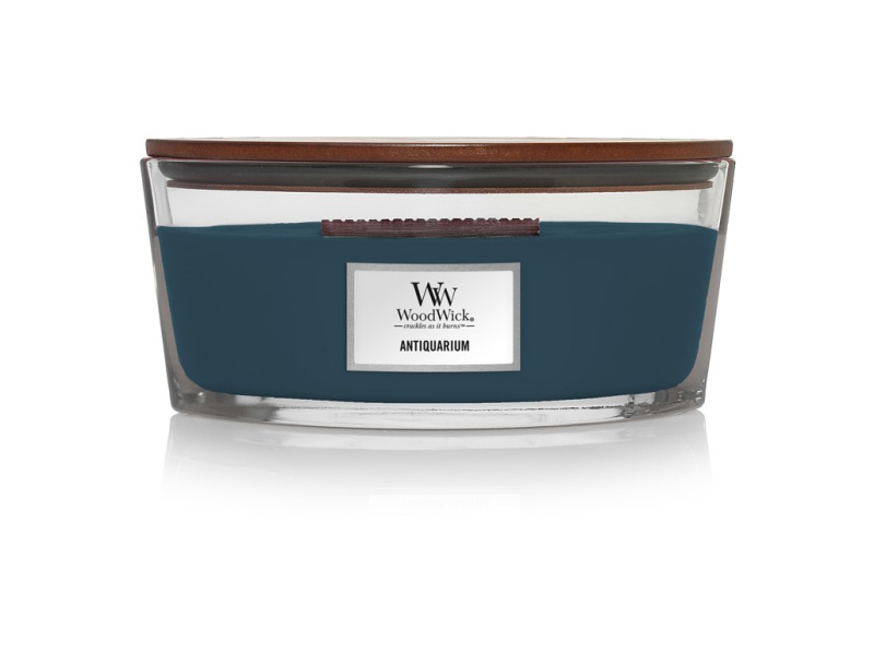 Woodwick Antiquarium vonná svíčka s dřevěným knotem (hearthwick) 453 g