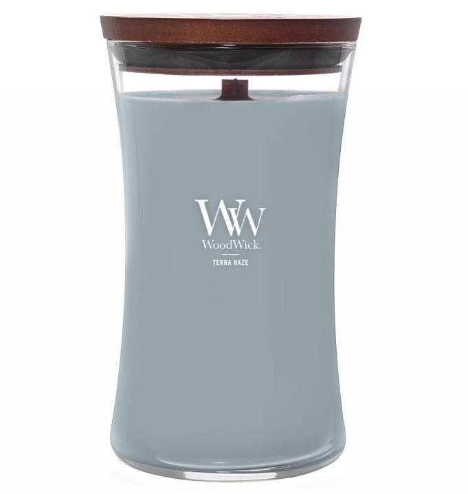 Woodwick Terra Haze vonná svíčka s dřevěným knotem 610 g
