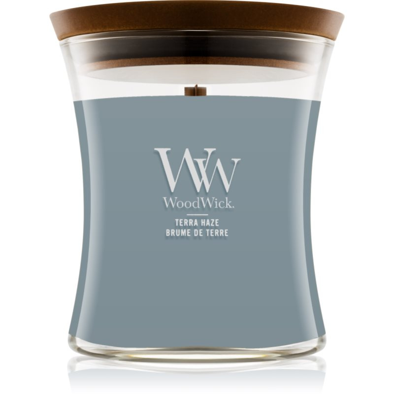 Woodwick Terra Haze vonná svíčka s dřevěným knotem 275 g