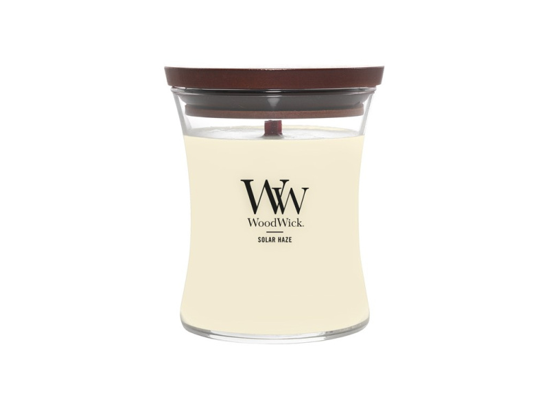 Woodwick Solar Haze vonná svíčka s dřevěným knotem 275 g