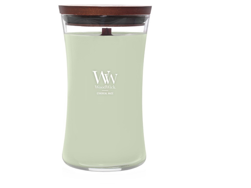 Woodwick Ethereal Haze vonná svíčka s dřevěným knotem 610 g
