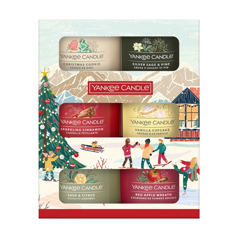 Yankee Candle Christmas Collection 6 Votive Candles dárková sada