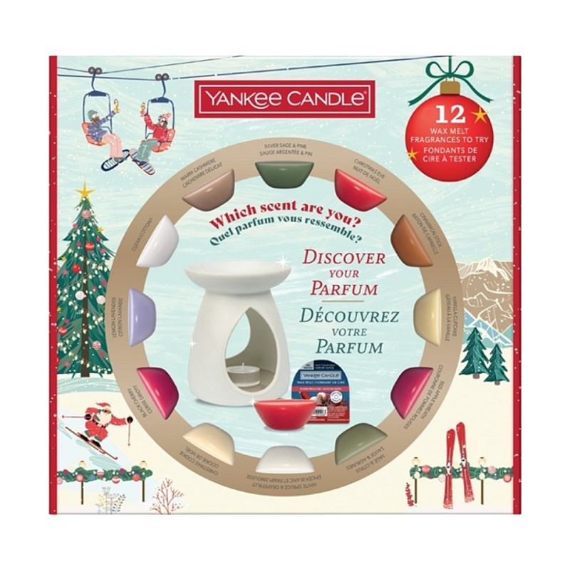 Yankee Candle Christmas Collection Aromalamp & 12 Wax Melts dárková sada