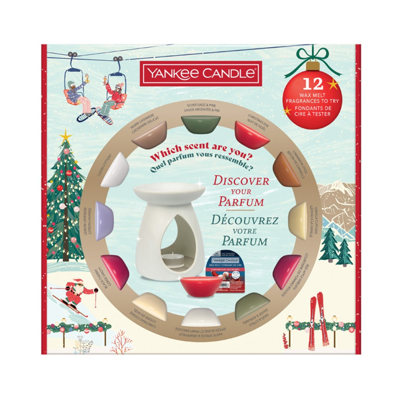 Yankee Candle Christmas Collection Aromalamp & 12 Wax Melts dárková sada