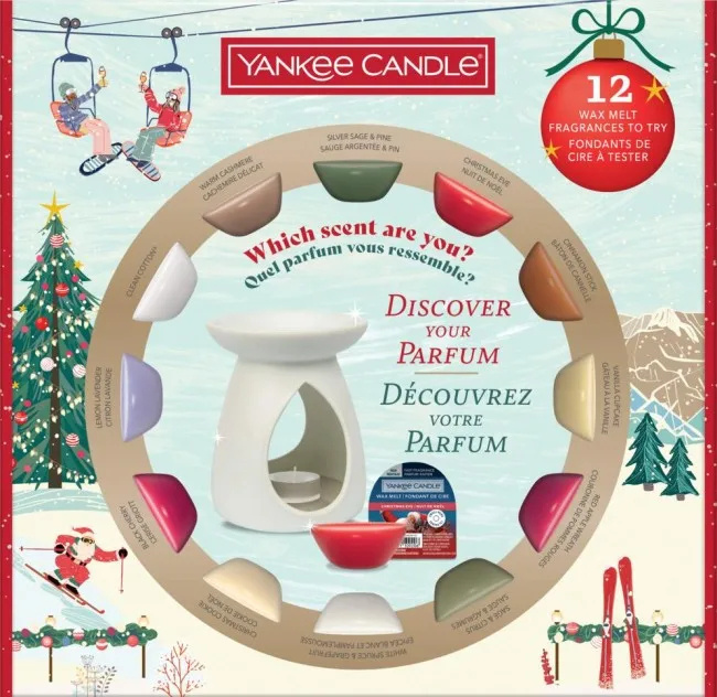Yankee Candle Christmas Collection Aromalamp & 12 Wax Melts dárková sada