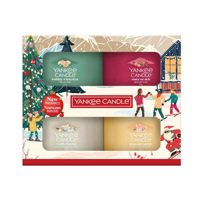 Yankee Candle Christmas Collection 4 Votive Candles dárková sada