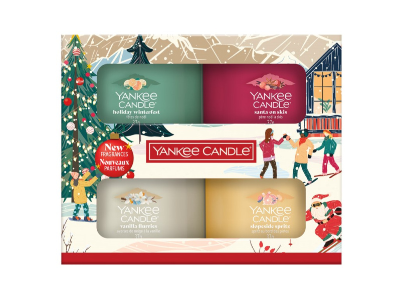 Yankee Candle Christmas Collection 4 Votive Candles dárková sada