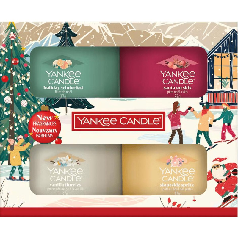 Yankee Candle Christmas Collection 4 Votive Candles dárková sada