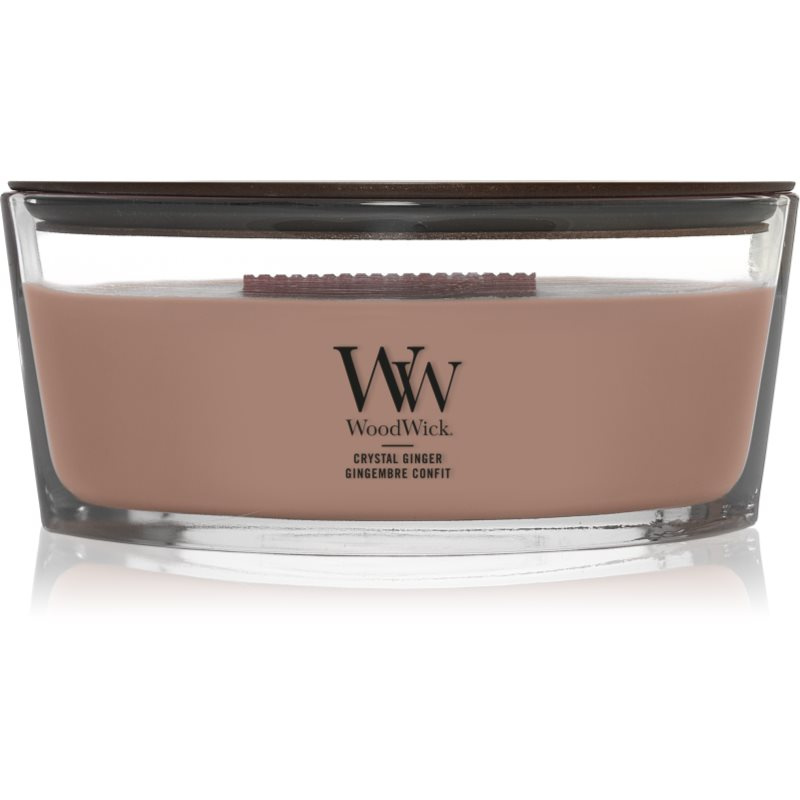 Woodwick Crystal Ginger vonná svíčka s dřevěným knotem 453.6 g