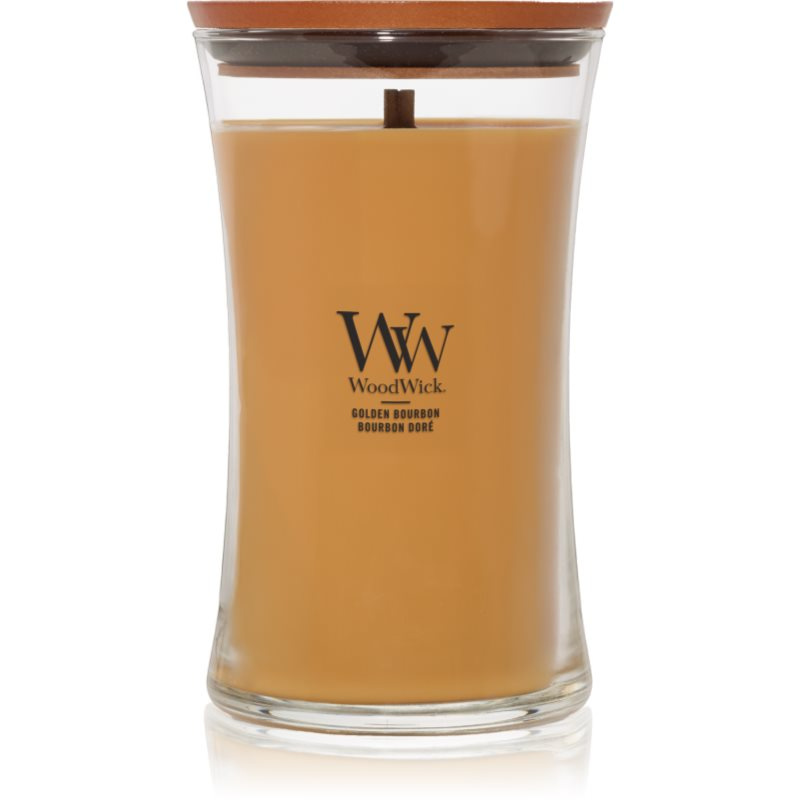 WoodWick Golden Bourbon svíčka s dřevěným knotem