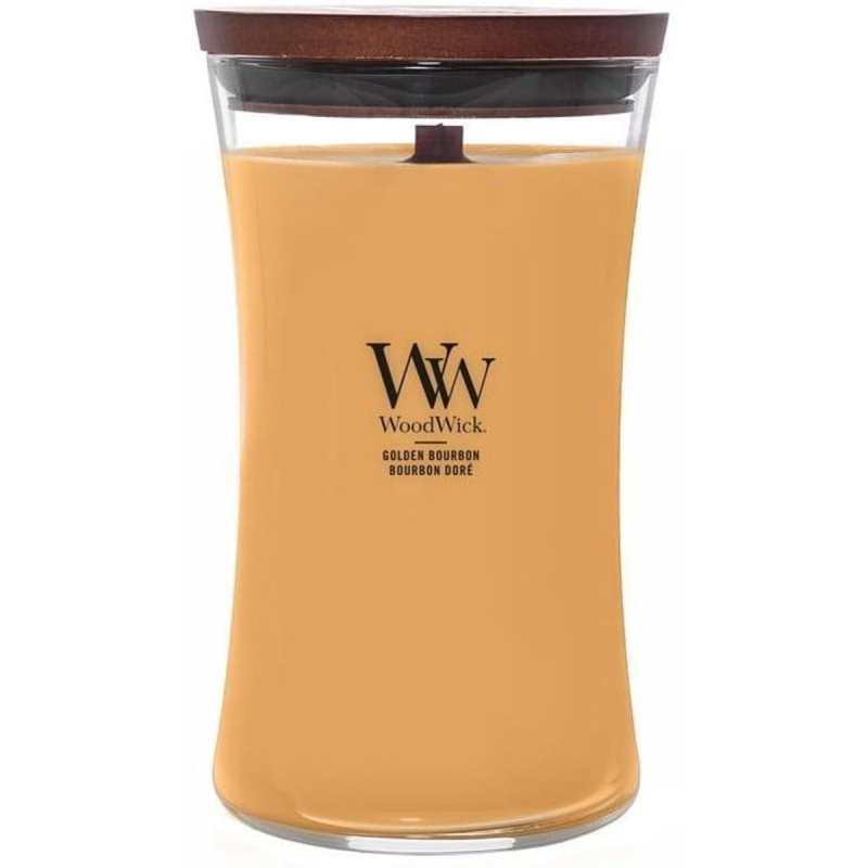 WoodWick Golden Bourbon svíčka s dřevěným knotem