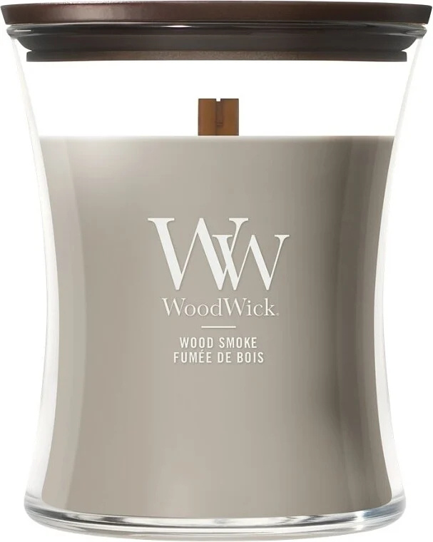 WoodWick Vonná svíčka váza střední Wood Smoke 275 g