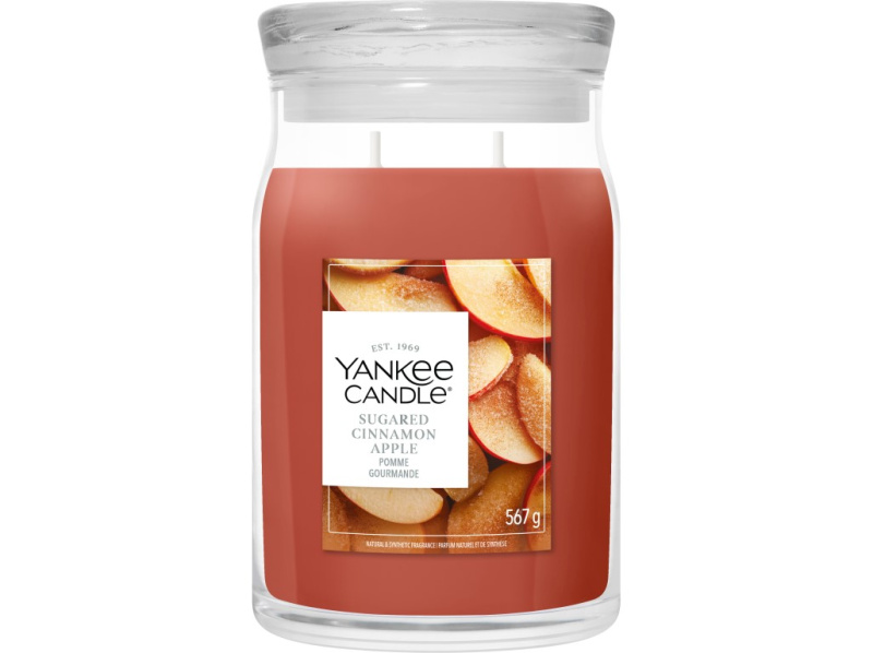Yankee Candle Aromatická svíčka Signature sklo velké Sugared Cinnamon Apple 567 g