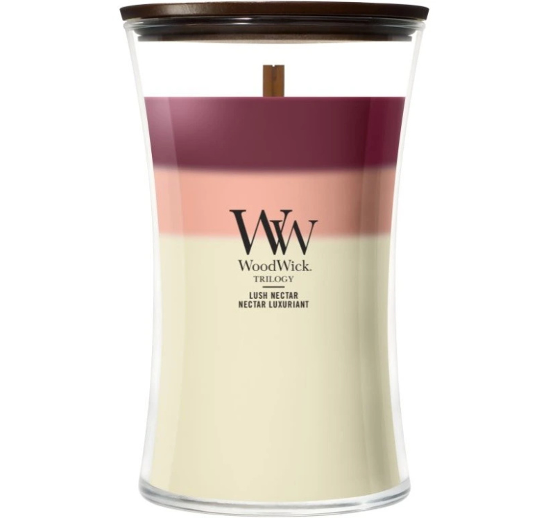 WoodWick Vonná svíčka váza velká Trilogy Lush Nectar 609,5 g