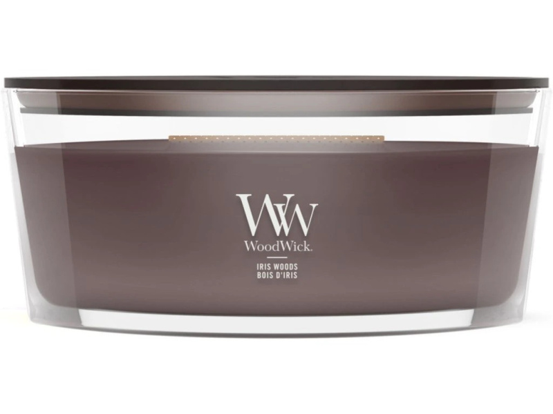 WoodWick Vonná svíčka loď Iris Woods 453,6 g