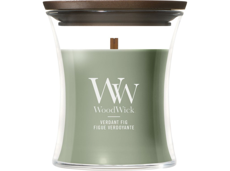 WoodWick Vonná svíčka váza malá Verdant Fig 85 g