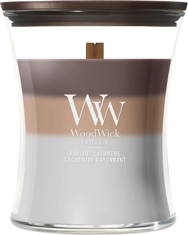 WoodWick Vonná svíčka váza střední Trilogy Radiant Cashmere 275 g