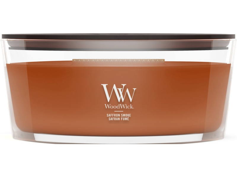 Woodwick Saffron Smoke vonná svíčka s dřevěným knotem 453.6 g