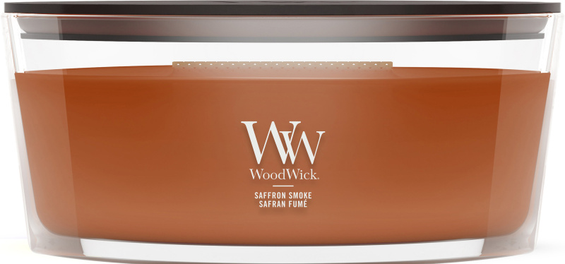 Woodwick Saffron Smoke vonná svíčka s dřevěným knotem 453.6 g