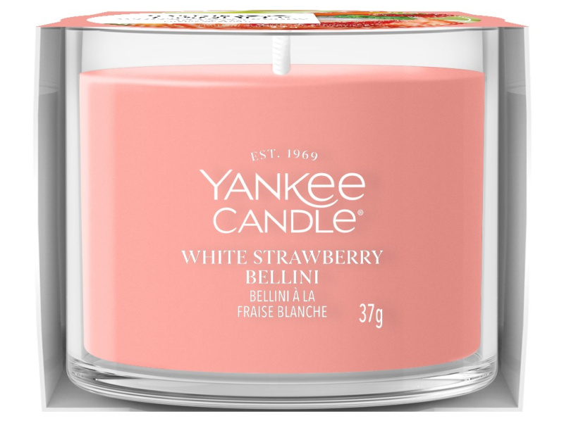 Yankee Candle White Strawberry Bellini votivní svíčka 37 g