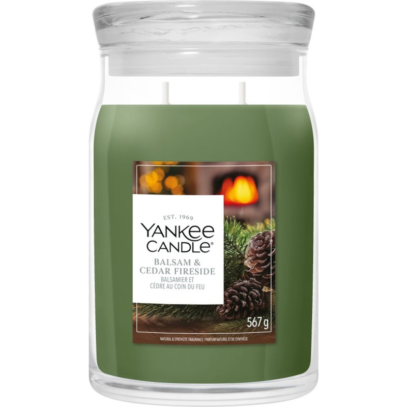 Yankee Candle Balsam & Cedar Fireside vonná svíčka 567 g