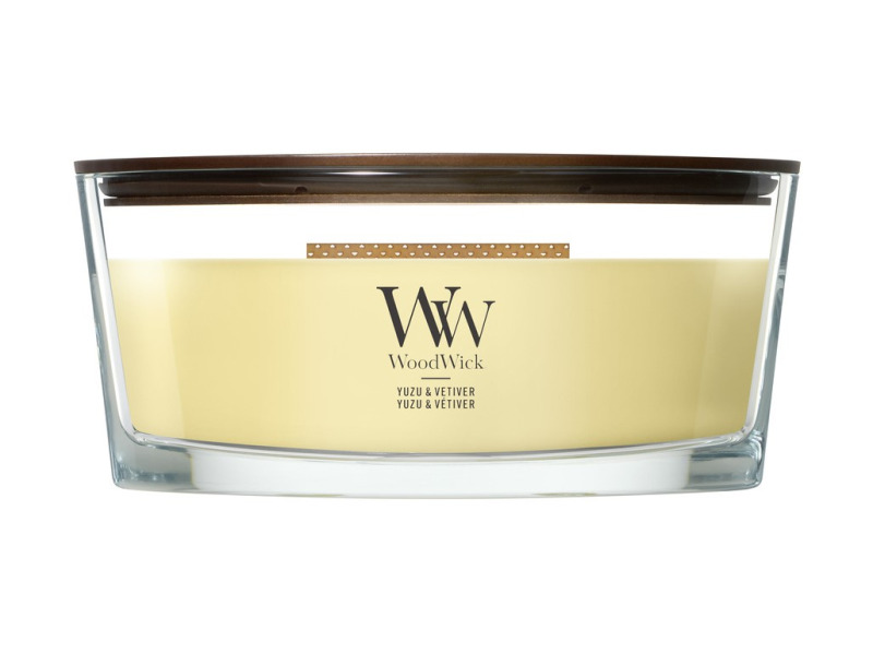 WoodWick Vonná svíčka loď Yuzu & Vetiver 453,6 g