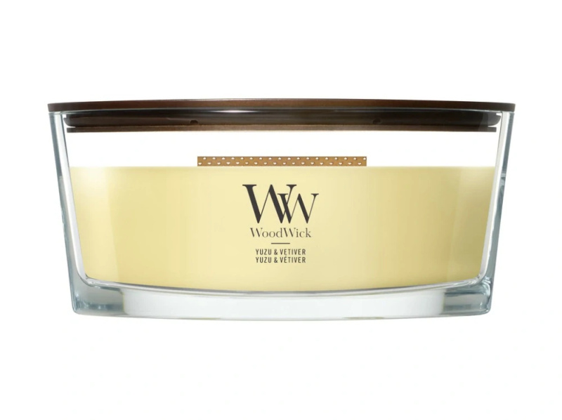 WoodWick Vonná svíčka loď Yuzu & Vetiver 453,6 g