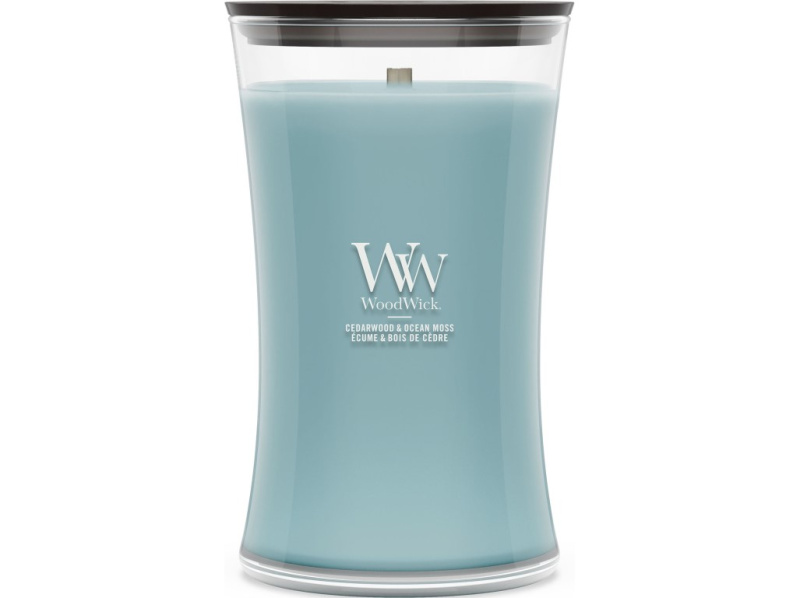 WoodWick Vonná svíčka váza velká Cedarwood & Ocean Moss 609,5 g