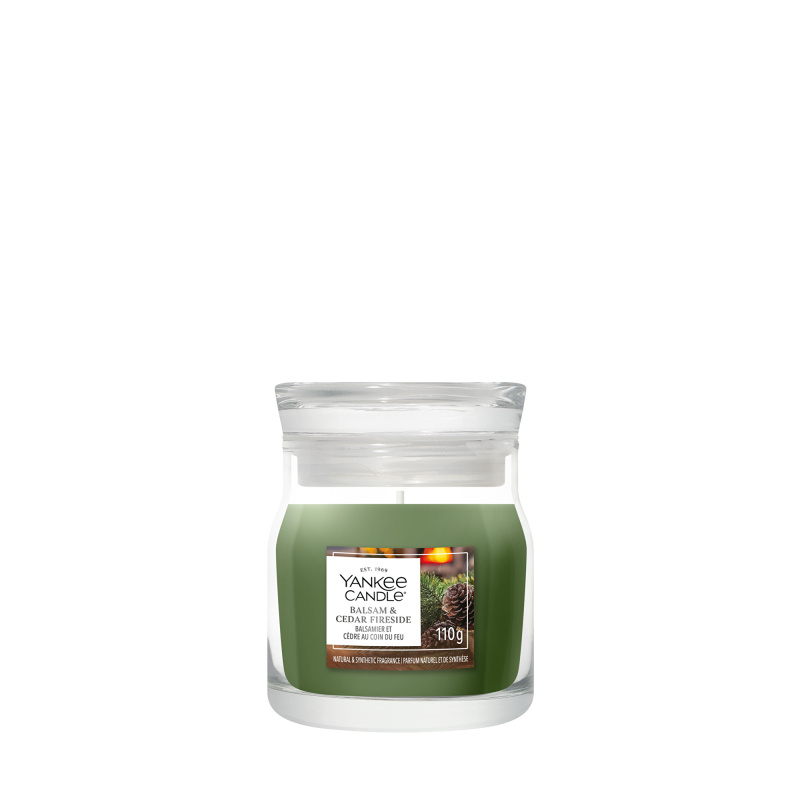 Yankee Candle Balsam & Cedar Fireside vonná svíčka Signature 110 g