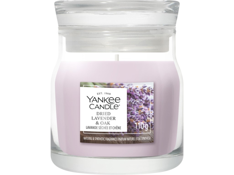 Yankee Candle Dried Lavender & Oak vonná svíčka Signature 110 g