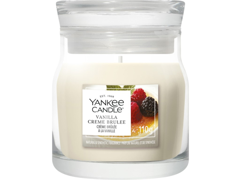 Yankee Candle Vanilla Crème Brûlée vonná svíčka Signature 110 g