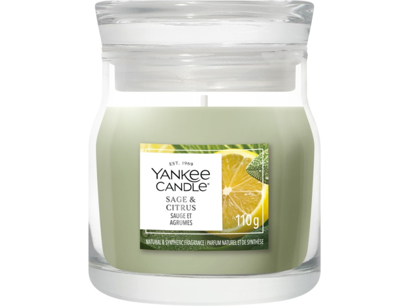 Yankee Candle Sage & Citrus vonná svíčka Signature 110 g